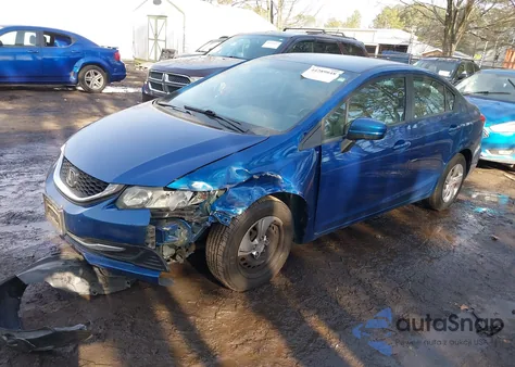 2015 Honda Civic Lx из США, поврежденный, VIN 19XFB2F5XFE276026